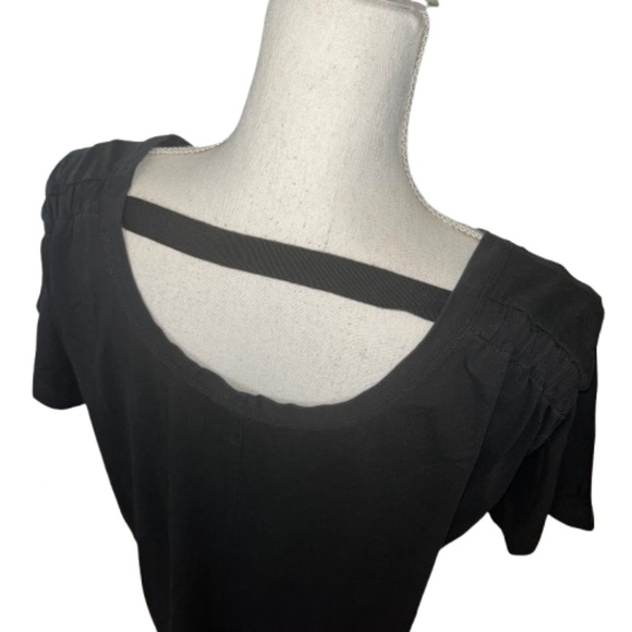 COS black shirt dress with short sleeves and u-shaped neckline stained - Picture 4 of 12